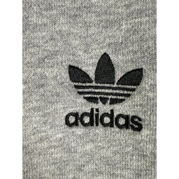 Adidas Originals Trefoil Essentials Crewneck Pullover Sweatshirt Gray Men Medium - Picture 3 of 8